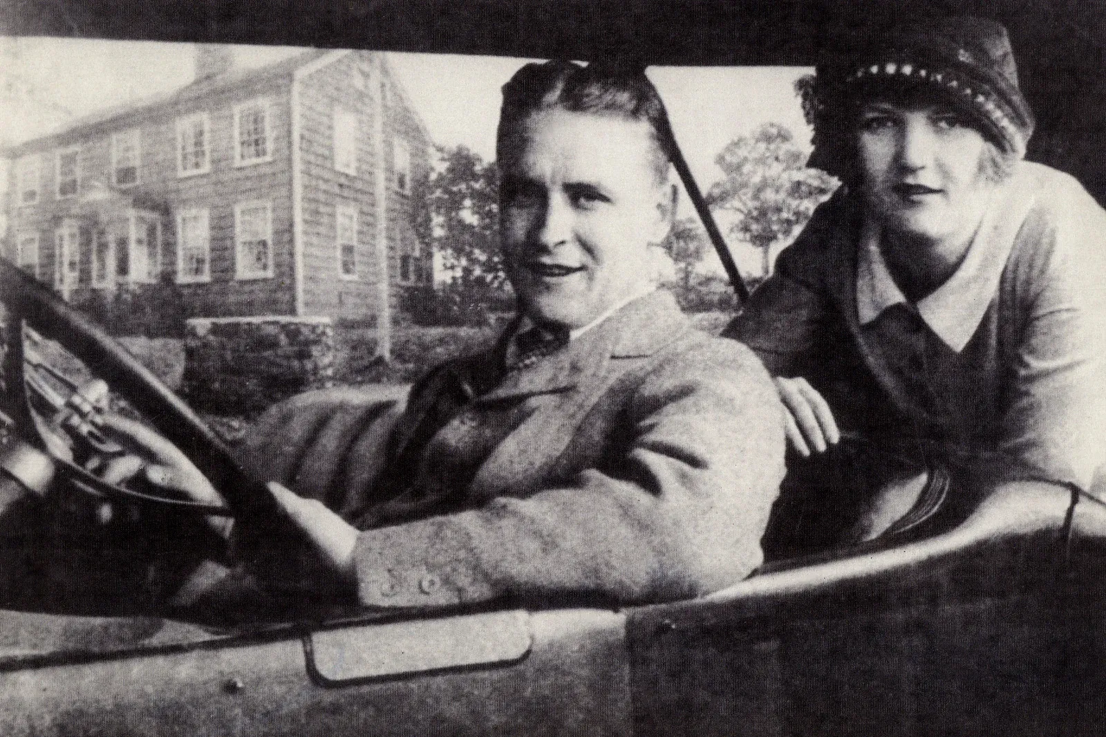 Scott and Zelda in a car, Motor Magazine, summer 1920
