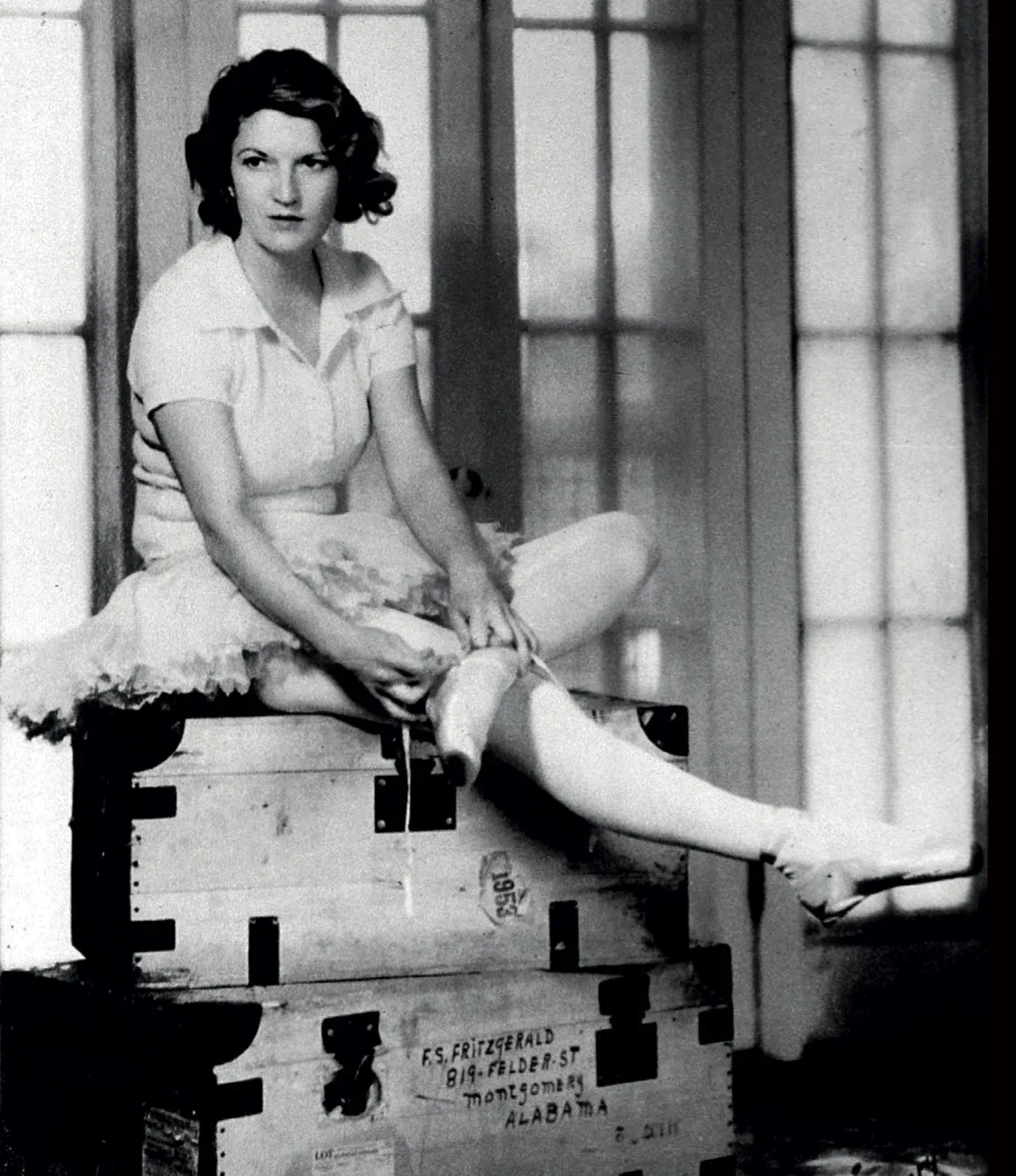 Zelda in a ballet tutu, late 1920s